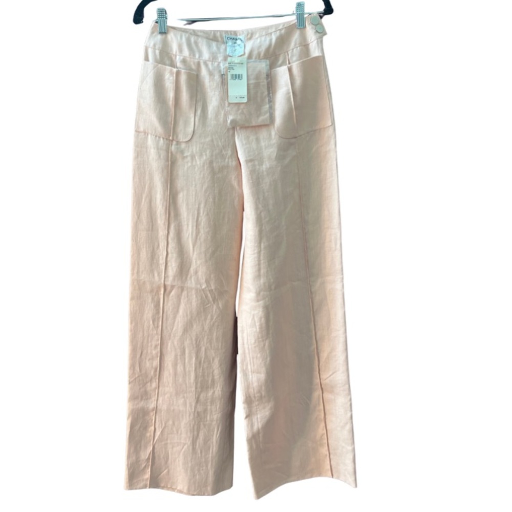 CHANEL Pink Trousers with Button Accents